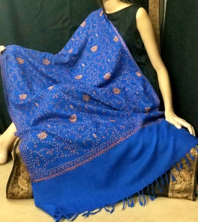 Wool Shawl Embroidered