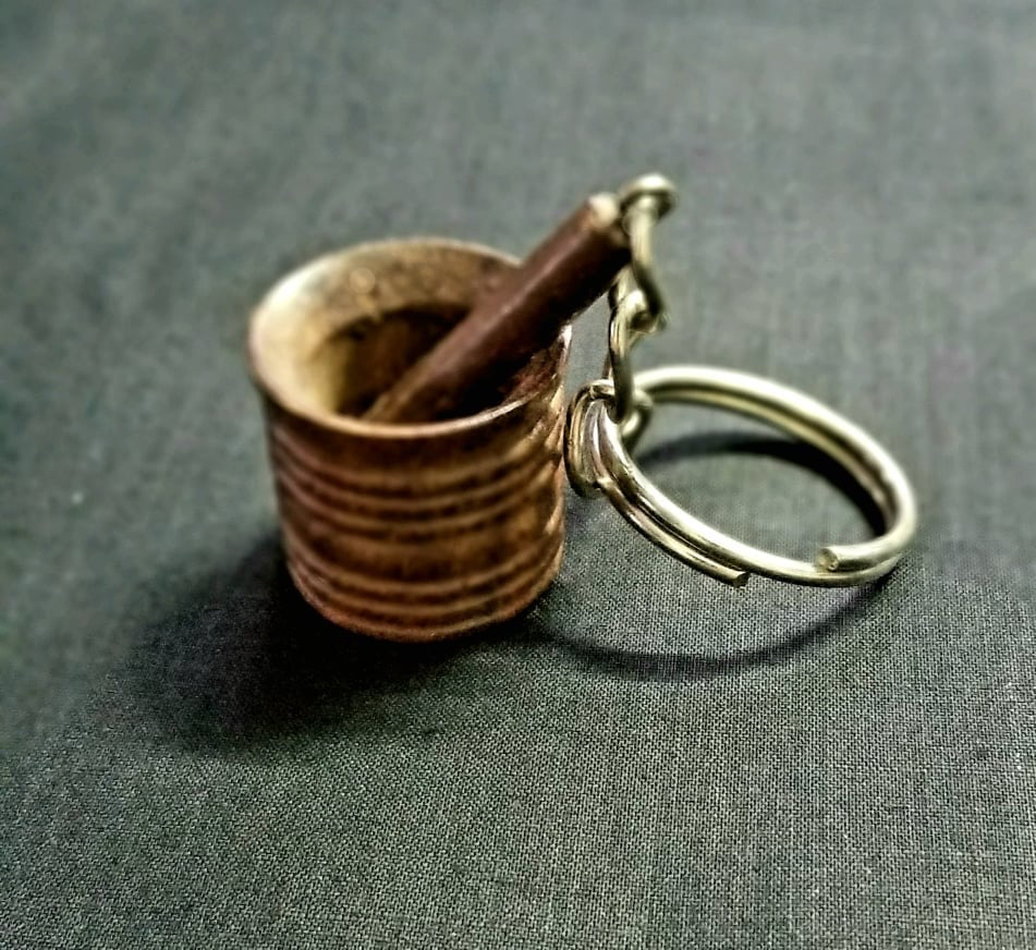 Wooden Backpack Clip or Key Chain