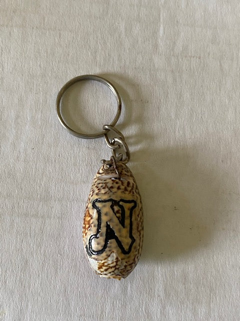 Initialed Shell Key Chains