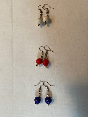 Beads and Metal Earrings