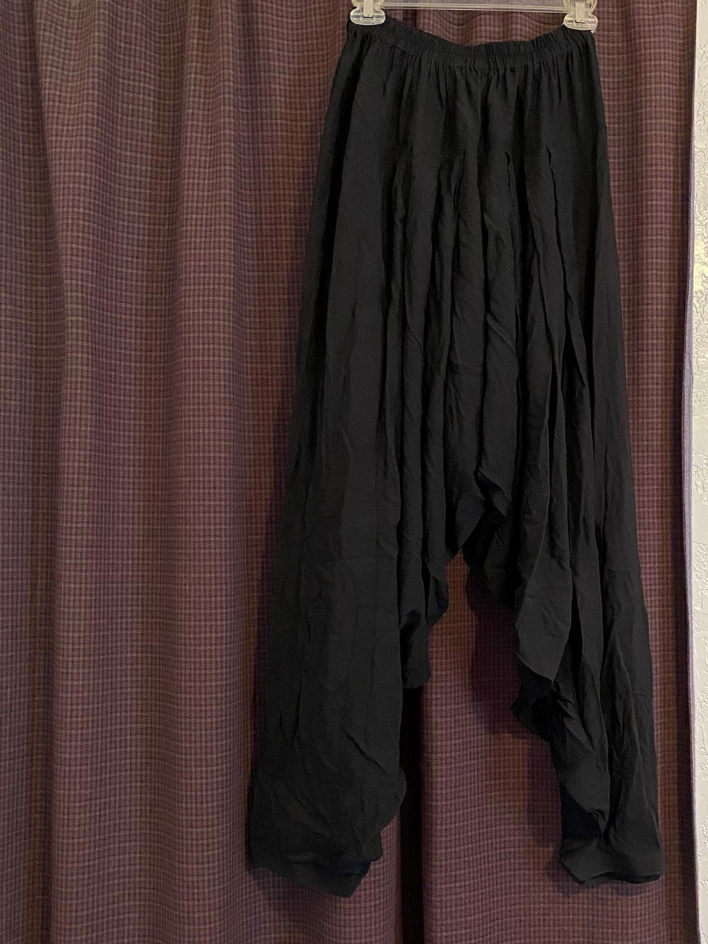 Black Linen Patiala Shalwan Pants